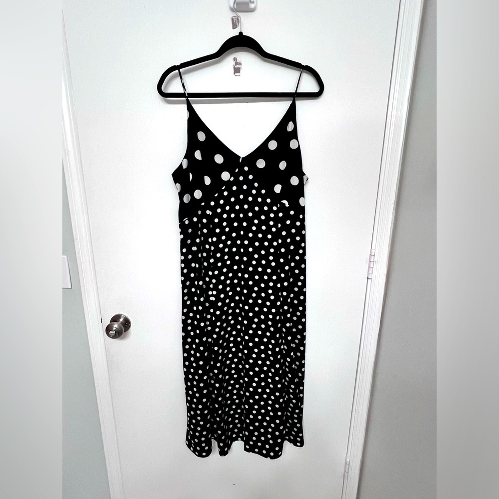 Banana Republic Factory Midi Slip Dress | Polkadot